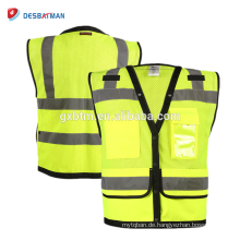 Economy Class 2 Ultra-Cool High Visibility Surveyors Safety Vest With Pocket And Snap